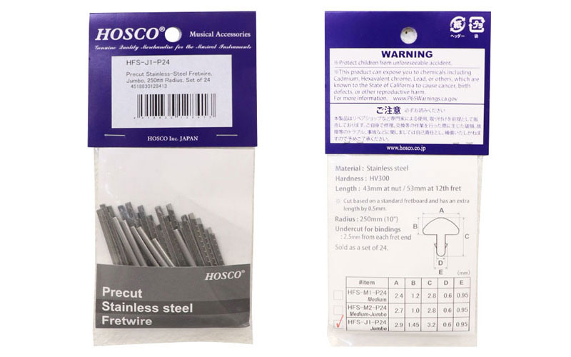 Precut Stainless steel Fretwire